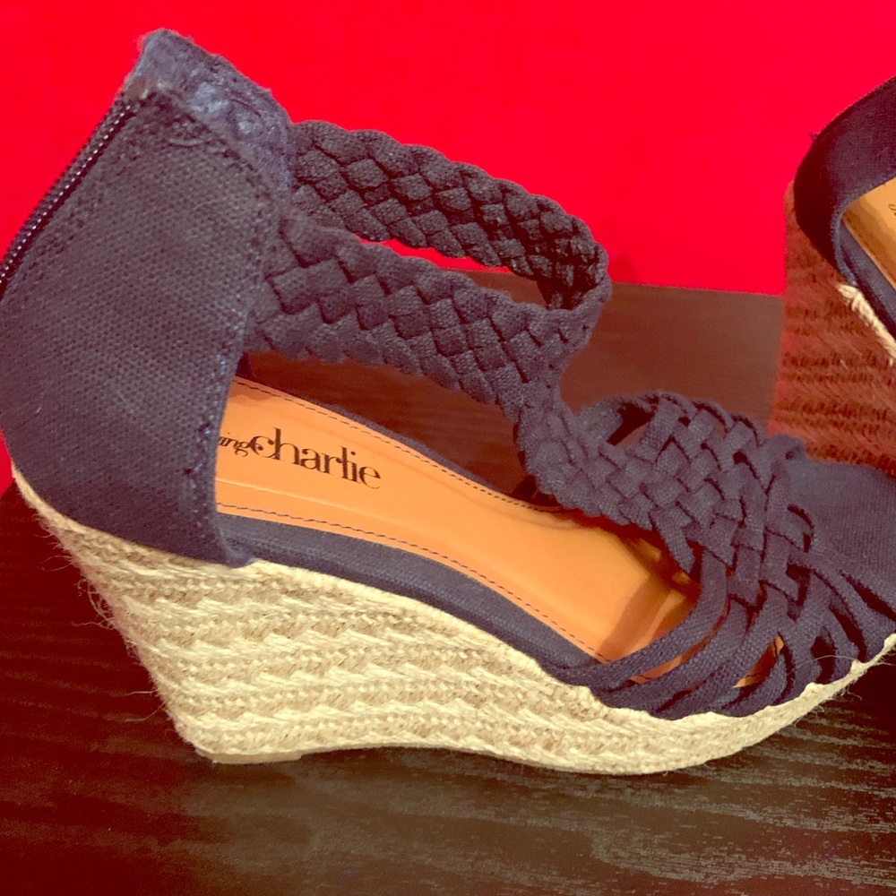 Navy Blue Wedges size 9.5